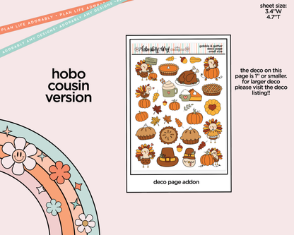 Hobonichi Cousin Weekly Thankful & Grateful Planner Sticker Kit for Hobo Cousin or Similar Planners - Adorably Amy Designs