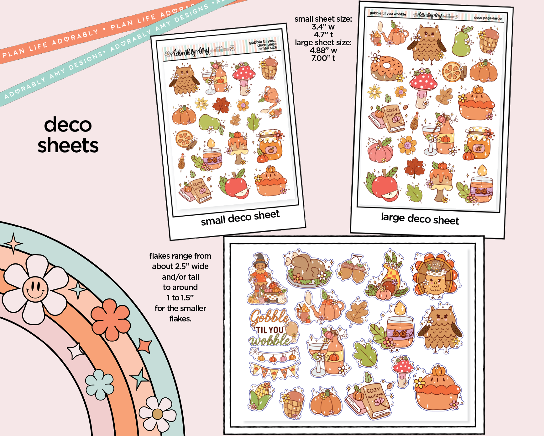 Gobble Til You Wobble Weekly Kit Deco Pages - All Sizes – Adorably Amy ...