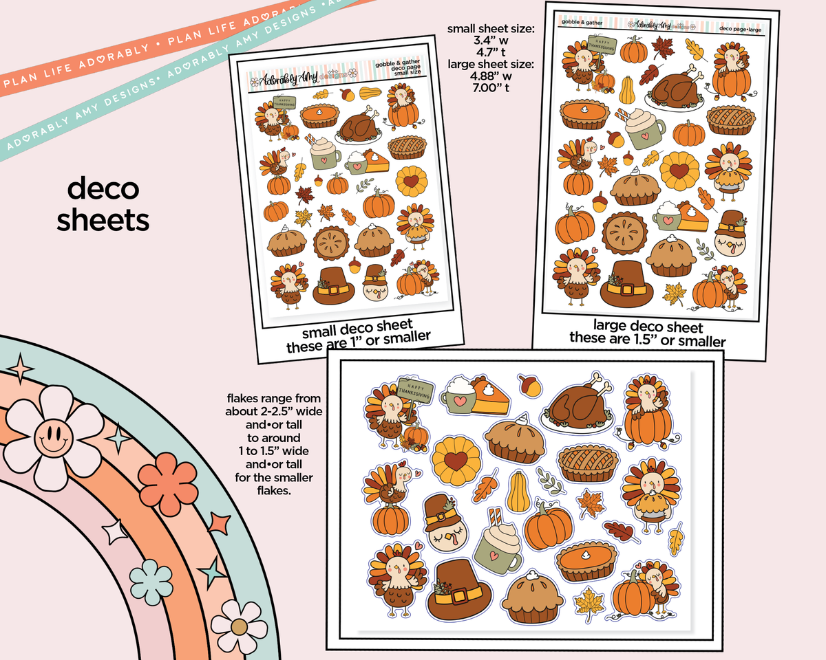 Gobble & Gather Weekly Kit Deco Pages - All Sizes - Adorably Amy Designs