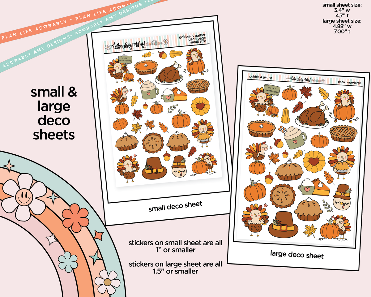 Gobble & Gather Weekly Kit Deco Pages - All Sizes - Adorably Amy Designs