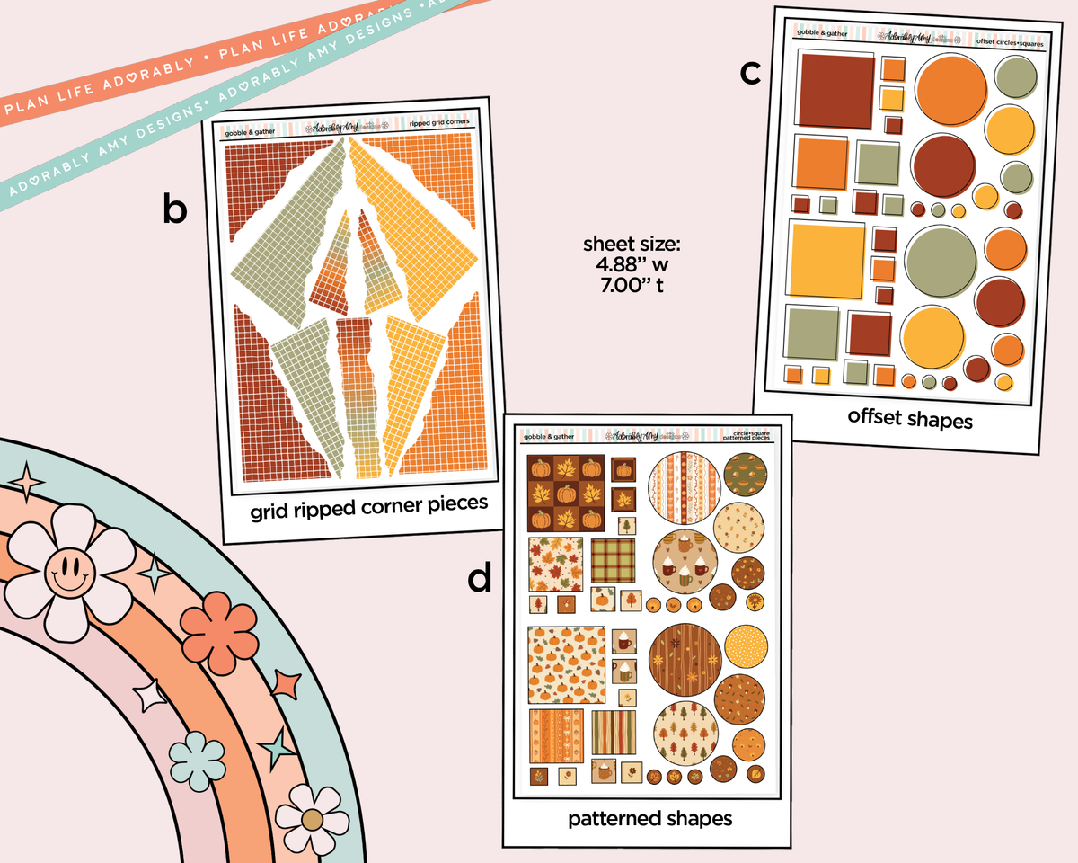 Gobble & Gather Weekly Kit Addons - All Sizes - Strips, Smears and More! - Adorably Amy Designs