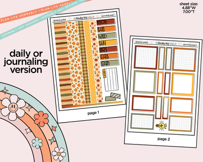Journaling and Daily Planning Gobble & Gather Planner Sticker Kit - Adorably Amy Designs