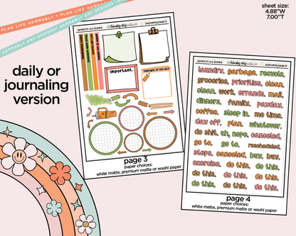 Journaling and Daily Planning Gobble Til You Wobble Planner Sticker Kit