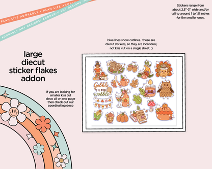 Journaling and Daily Planning Gobble Til You Wobble Planner Sticker Kit