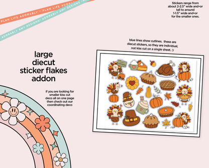 Journaling and Daily Planning Gobble & Gather Planner Sticker Kit - Adorably Amy Designs
