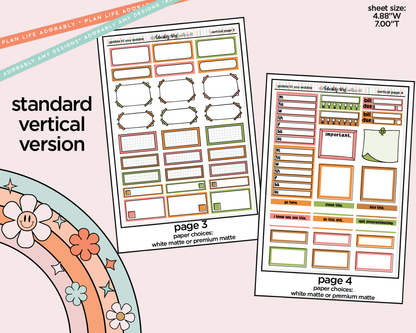 Vertical Gobble Til You Wobble Weekly Sticker Kit for Vertical Standard Size Planners or Insert