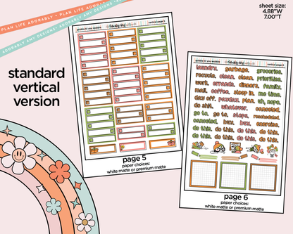Vertical Gobble Til You Wobble Weekly Sticker Kit for Vertical Standard Size Planners or Insert