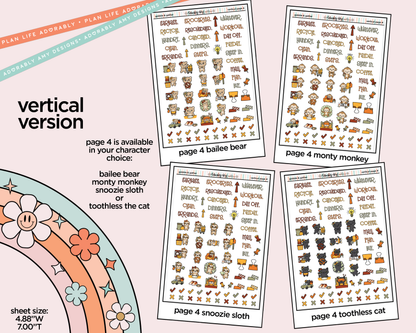 Vertical Gobble & Gather Collection Kit for Vertical Standard Size Planners or Insert - Adorably Amy Designs