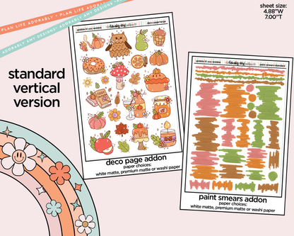 Vertical Gobble Til You Wobble Weekly Sticker Kit for Vertical Standard Size Planners or Insert