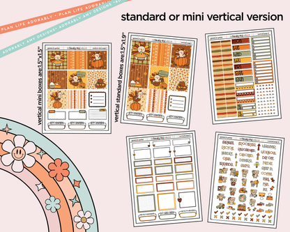 Vertical Gobble & Gather Collection Kit for Vertical Standard Size Planners or Insert - Adorably Amy Designs