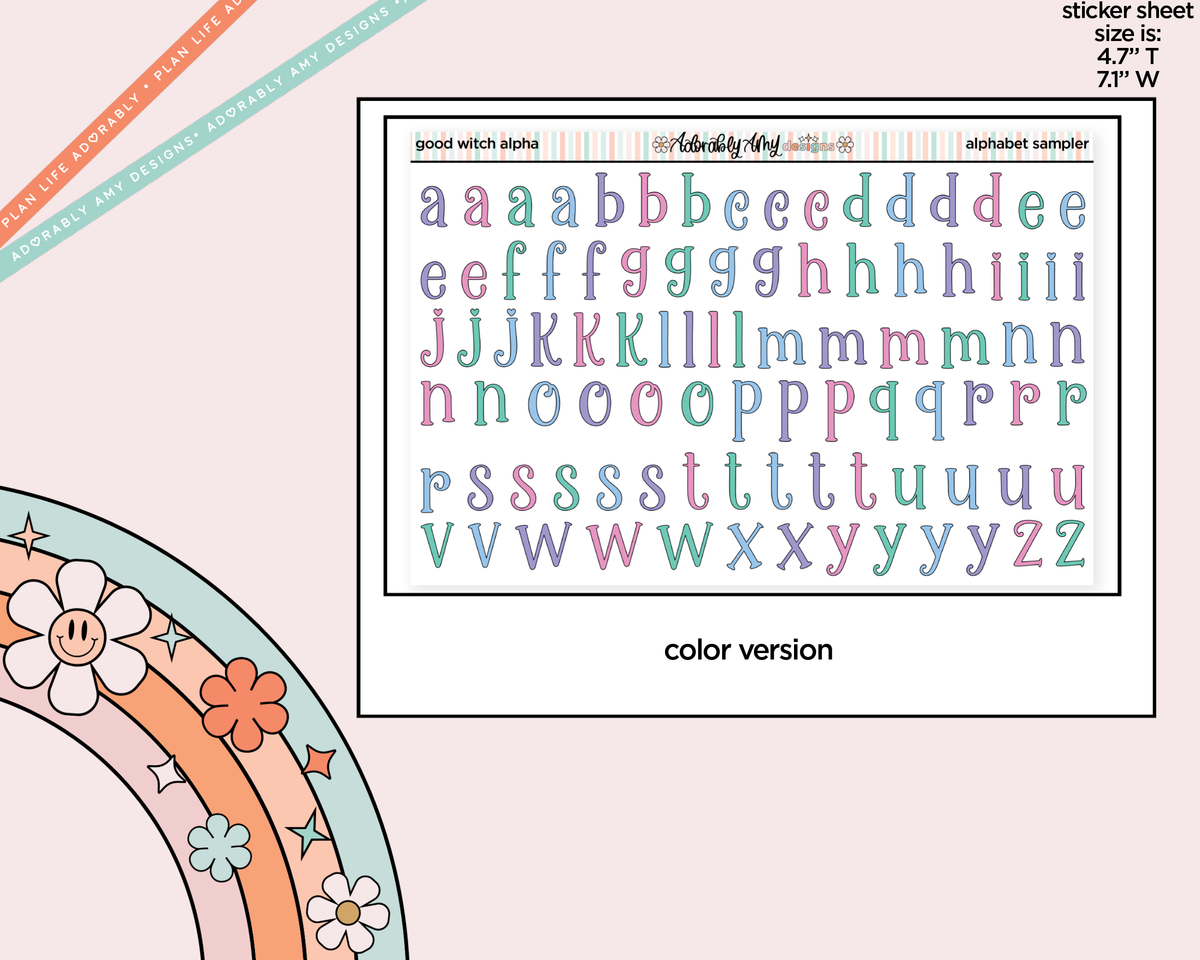 Good Witch Club Alphabet Stickers Deco Typography Sampler Planner Stickers