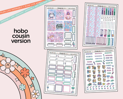 Hobonichi Cousin Weekly Good Witch Club Planner Sticker Kit for Hobo Cousin or Similar Planners