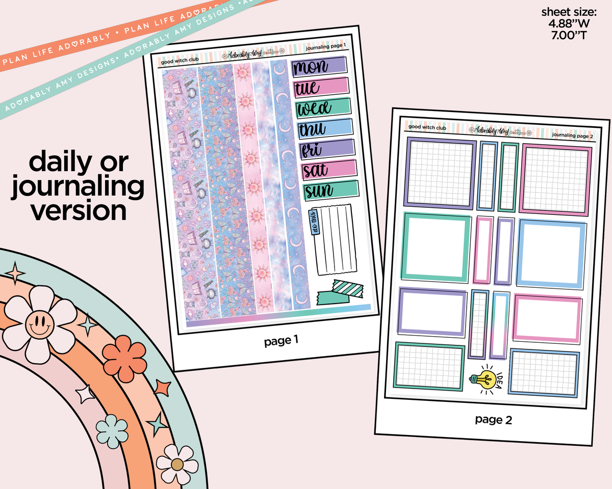 Journaling and Daily Planning Good Witch Club Planner Sticker Kit