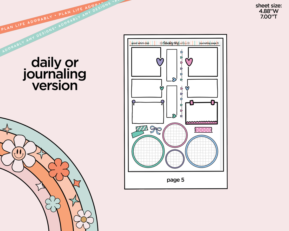 Journaling and Daily Planning Good Witch Club Planner Sticker Kit