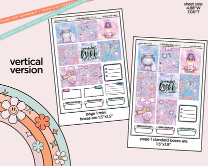 Vertical Good Witch Club Collection Kit for Vertical Standard Size Planners or Insert