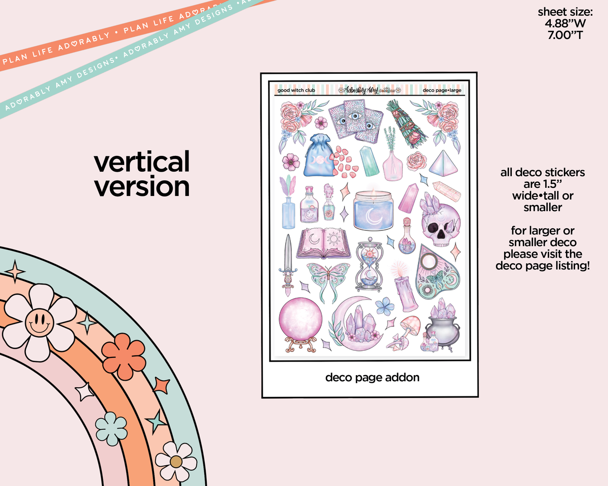 Vertical Good Witch Club Collection Kit for Vertical Standard Size Planners or Insert