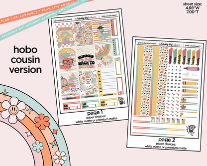 Hobonichi Cousin Weekly Groovy Back to School Planner Sticker Kit for Hobo Cousin or Similar Planners