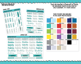 Rainbow or Black Habits Reminder Stickers - 8 Fonts -  Planner Stickers for any Planner or Insert