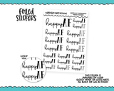 Foiled Happy AF Typography Planner Stickers for any Planner or Insert