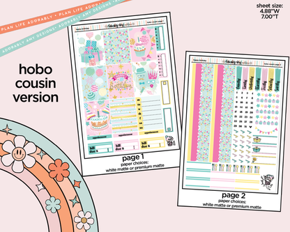 Hobonichi Cousin Weekly Happy Birthday Planner Sticker Kit for Hobo Cousin or Similar Planners