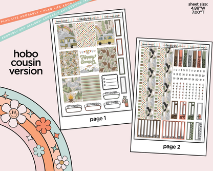 Hobonichi Cousin Weekly Happy Camper Planner Sticker Kit for Hobo Cousin or Similar Planners