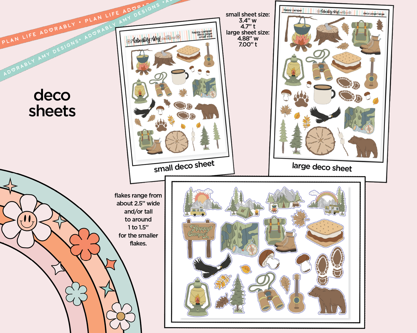 Happy Camper Weekly Kit Deco Pages - All Sizes