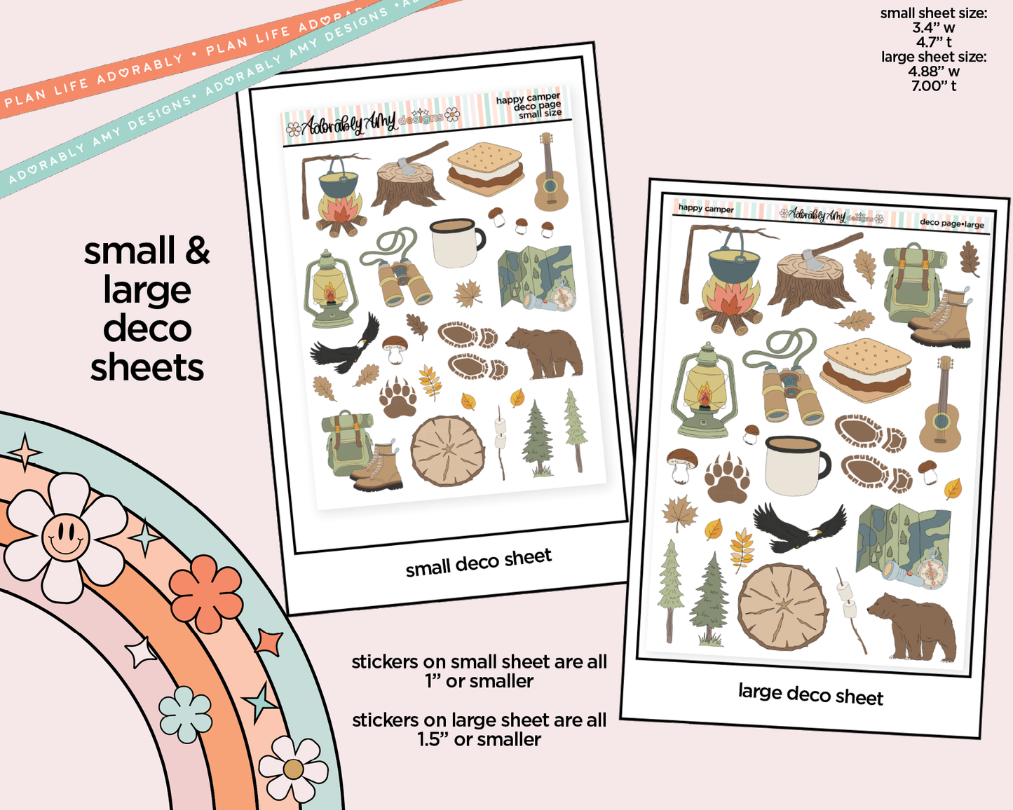 Happy Camper Weekly Kit Deco Pages - All Sizes