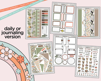 Journaling and Daily Planning Happy Camper Planner Sticker Kit