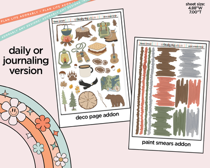 Journaling and Daily Planning Happy Camper Planner Sticker Kit
