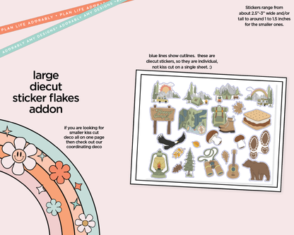 Journaling and Daily Planning Happy Camper Planner Sticker Kit