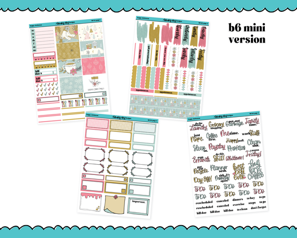 Mini B6 Happy Christmas Weekly Planner Sticker Kit sized for ANY Verti –  Adorably Amy Designs