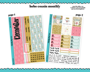Hobonichi Cousin Monthly Pick Your Month Happy Christmas Planner Sticker Kit for Hobo Cousin or Similar Planners