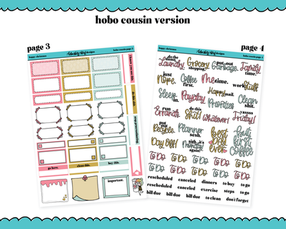 Hobonichi Cousin Weekly Happy Christmas Themed Planner Sticker Kit for Hobo Cousin or Similar Planners