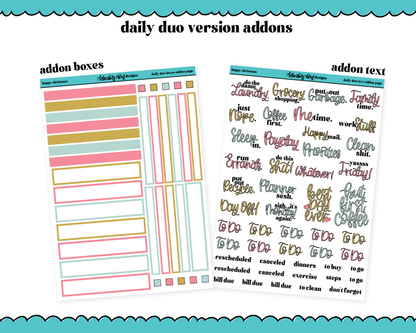 Daily Duo Happy Christmas Weekly Planner Sticker Kit for Daily Duo Planner