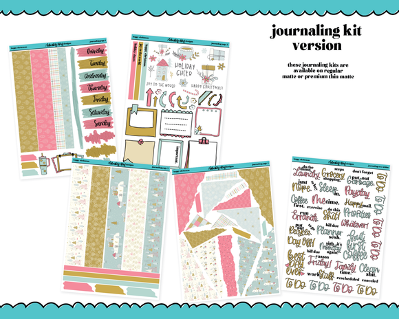 Journaling Kit Happy Christmas Themed Planner Sticker Kit