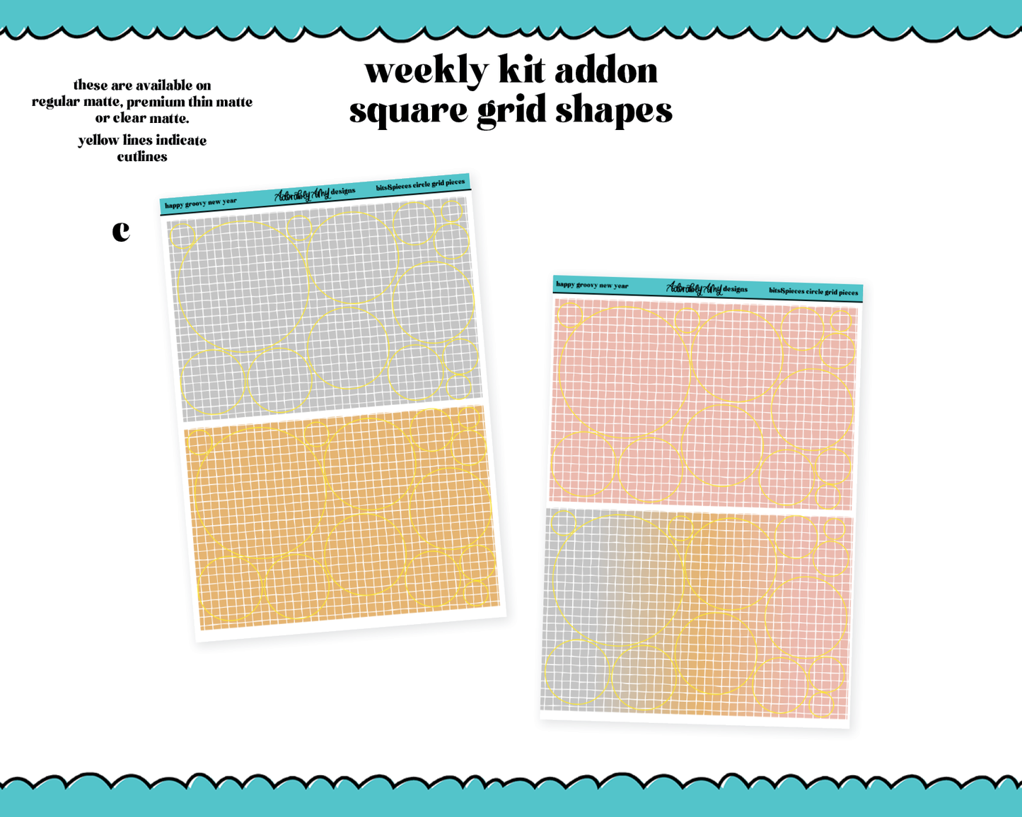 Happy Groovy New Year Weekly Kit Addons - All Sizes - Deco, Smears and More!