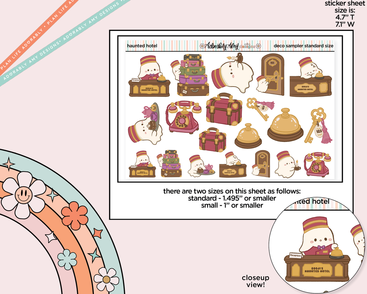 Haunted Hotel Deco Stickers in Multiple Sizes Decorative Planner Stickers