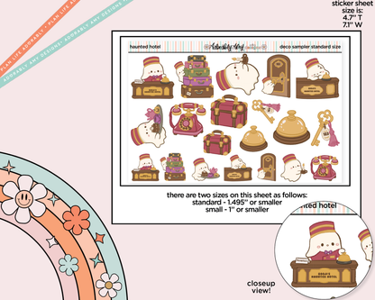 Haunted Hotel Deco Stickers in Multiple Sizes Decorative Planner Stickers