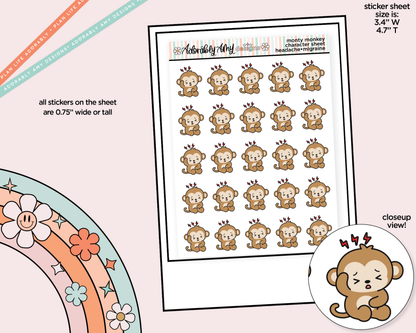 Monty the Monkey Headache-Migraine Decoration Character Planner Stickers