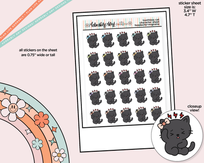 Toothless Cat Headache-Migraine Decoration Character Planner Stickers