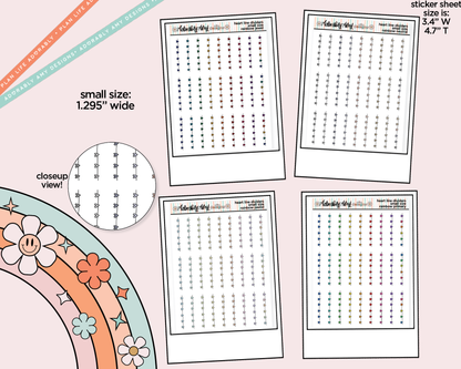 Rainbow Heart Line Dividers Small Size Planner Stickers for Any Planner