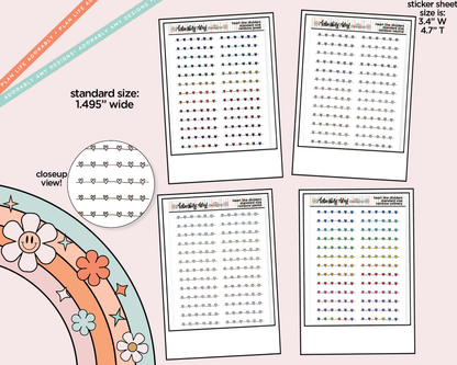 Rainbow Heart Line Dividers Standard Size Stickers for any Planner or Insert