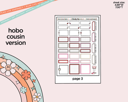 Hobonichi Cousin Weekly Here to Steal Hearts Valentine Planner Sticker Kit for Hobo Cousin or Similar Planners