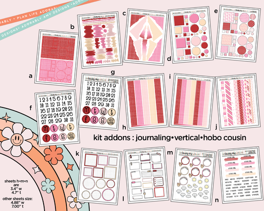 Here to Steal Hearts Valentine Weekly Kit Addons - All Sizes - Strips, Smears and More!