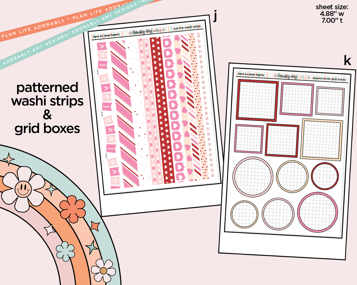 Here to Steal Hearts Valentine Weekly Kit Addons - All Sizes - Strips, Smears and More!