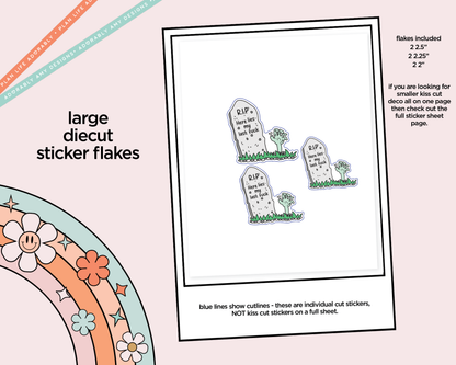 Here Lies My Last Fuck Typography Sampler Planner Stickers - Adorably Amy Designs
