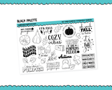 Hey There Pumpkin Fall Themed Typography Sampler Planner Stickers for any Planner or Insert