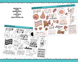 Hey There Pumpkin Fall Themed Typography Sampler Planner Stickers for any Planner or Insert