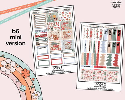 Mini B6 Holly Jolly Vibes Sticker Kit sized for ANY Vertical Insert