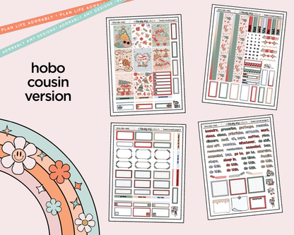 Hobonichi Cousin Weekly Holly Jolly Vibes Planner Sticker Kit for Hobo Cousin or Similar Planners